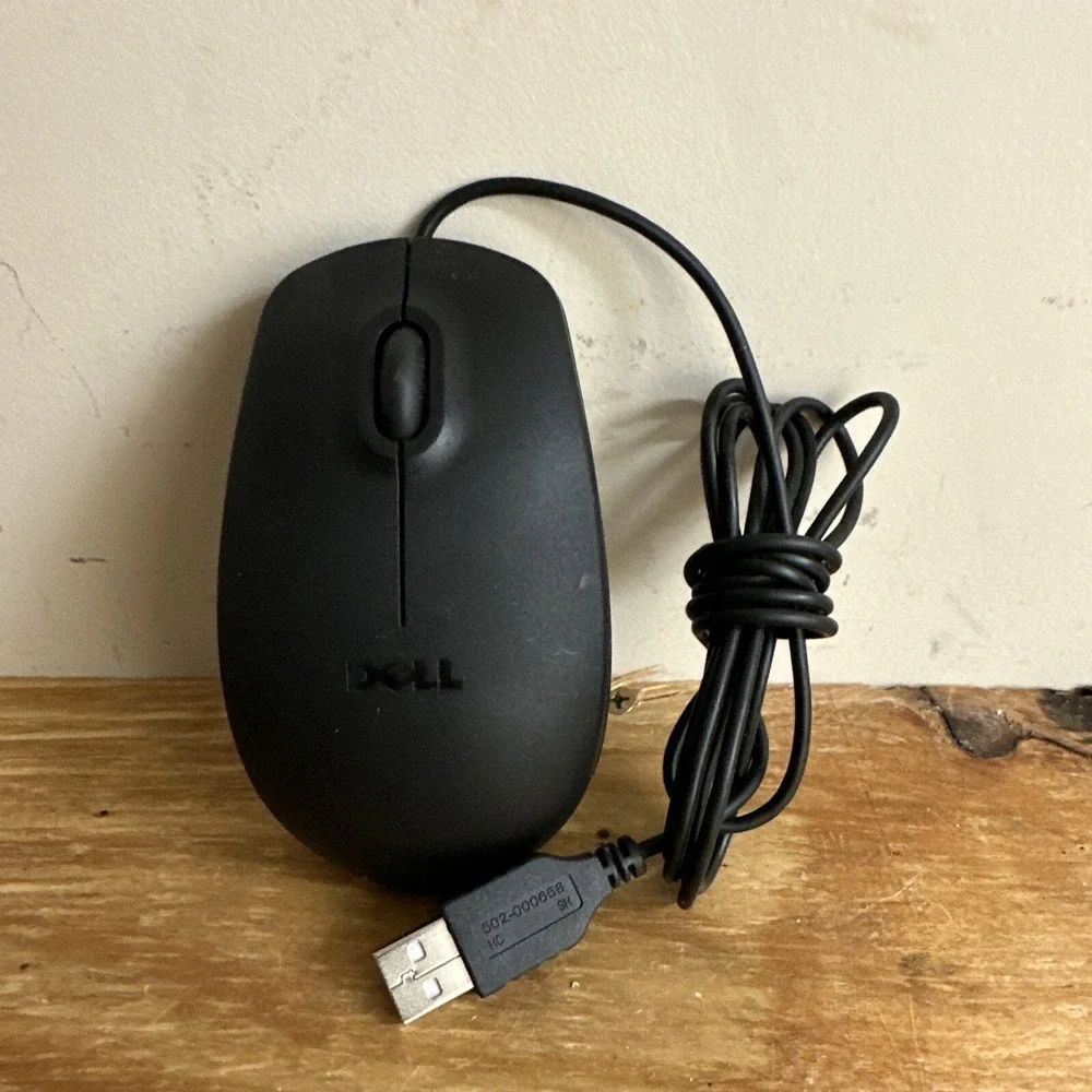 Dell MS111-L USB Optical‎ LED Wired Black Desktop Scroll Wheel Mouse 3-Button 5V
